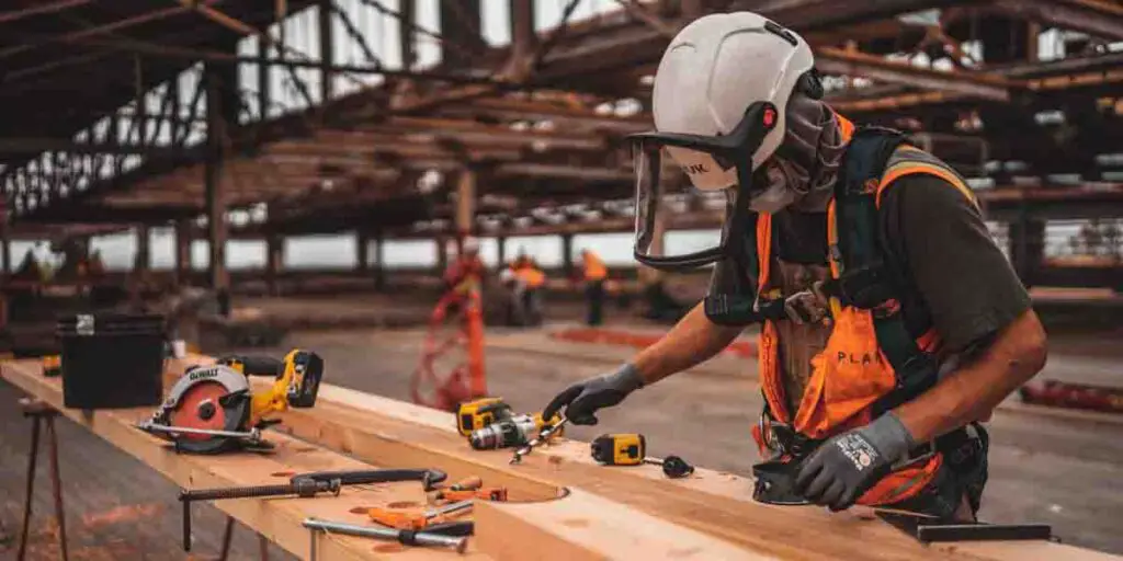 man working at construction site