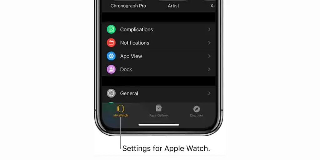 Step to turn of green light on apple watches