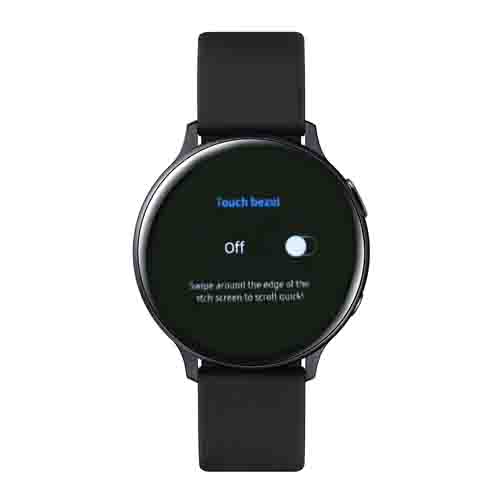 touch bezels on galaxy watch active 2