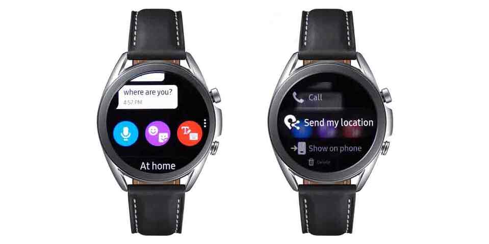Share live location from Galaxy Watch 3