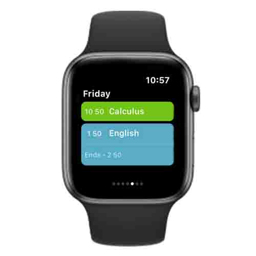 timetable app for apple watch