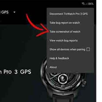 taking a screenshot from wear os app