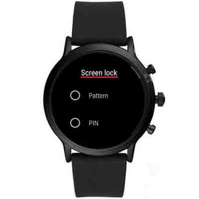 set up screen lock on wear os