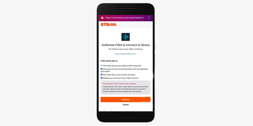 Step 4 how to connect Fitbit to Strava