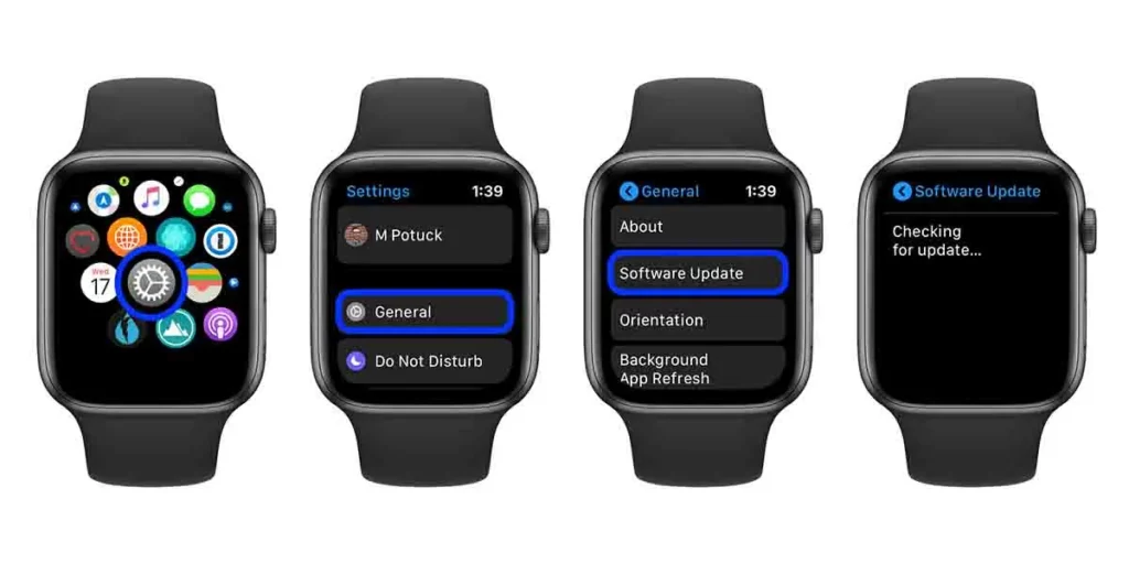 software update on apple watch