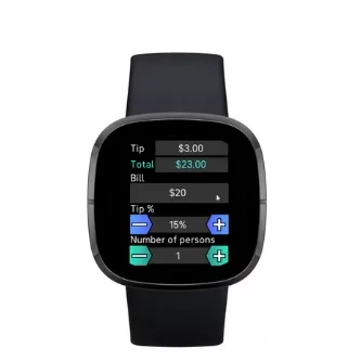 Tip Calculator+ app for fitbit