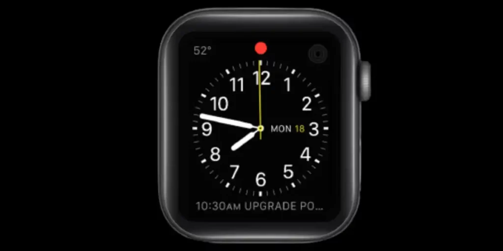 Red Dot/Light Display at the Home Screen of Your Apple Watch