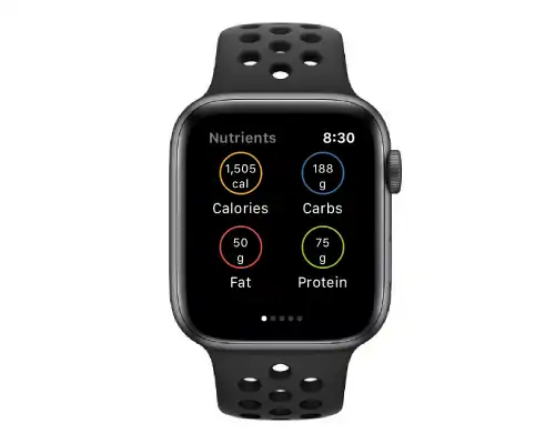 apple watch showing myfitnesspal data