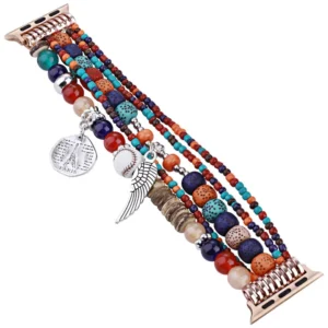 Multicolor bohemian beaded bracelet Apple Watch band