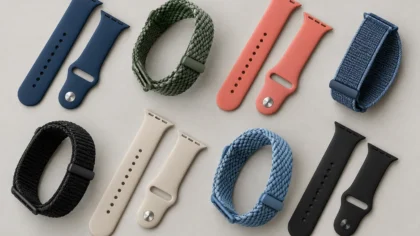 Colorful replacement bands for the Fitbit Air, including silicone sport and nylon loop straps
